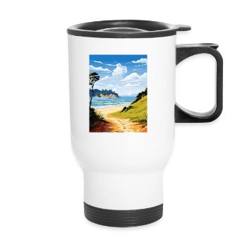 Abel Tasman Coastal Track Neuseeland Souvenir - Thermobecher mit Tragegriff - Weiß - Vorne