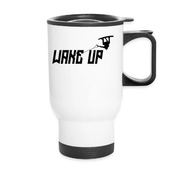 Kitesurfer Statement Stunt Wakeboard Surfing - Thermal mug with handle - white - Front