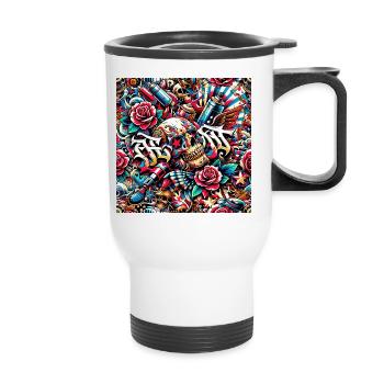 Impulsion de tatouage - Tasse isotherme avec poignée - blanc - Devant