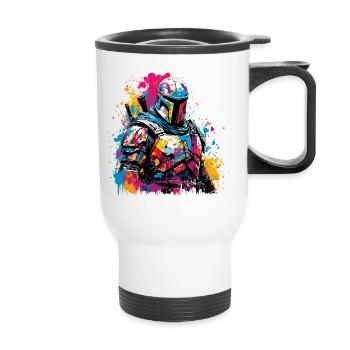 Spartan / Warrior / Fighter / Ancient / Sparta - Thermal mug with handle - white - Front