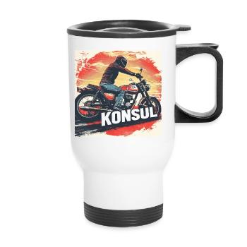 KraftFahrKonsul Spirit60 - Thermobecher mit Tragegriff - Weiß - Vorne