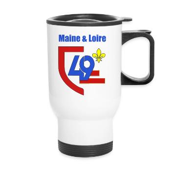 Maine et loire - Tasse isotherme avec poignée - blanc - Devant