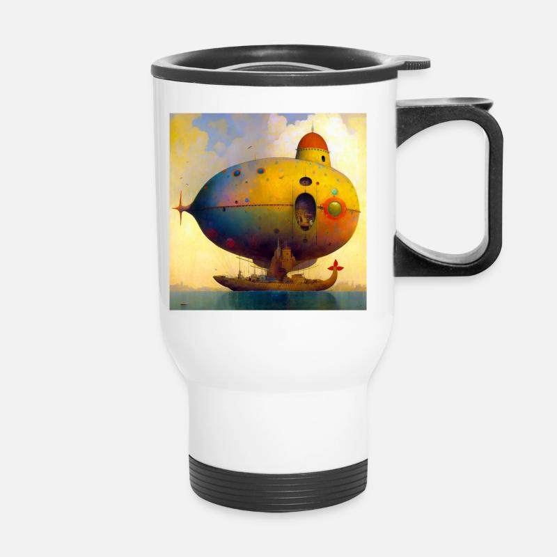 Ship 02 - Thermal mug with handle - white