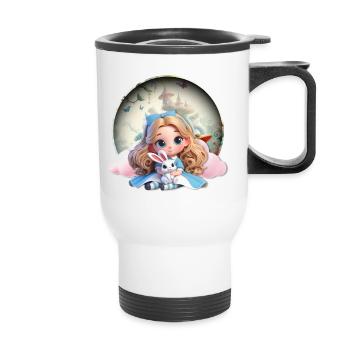 Les rêves d'Alice - Tasse isotherme avec poignée - blanc - Devant