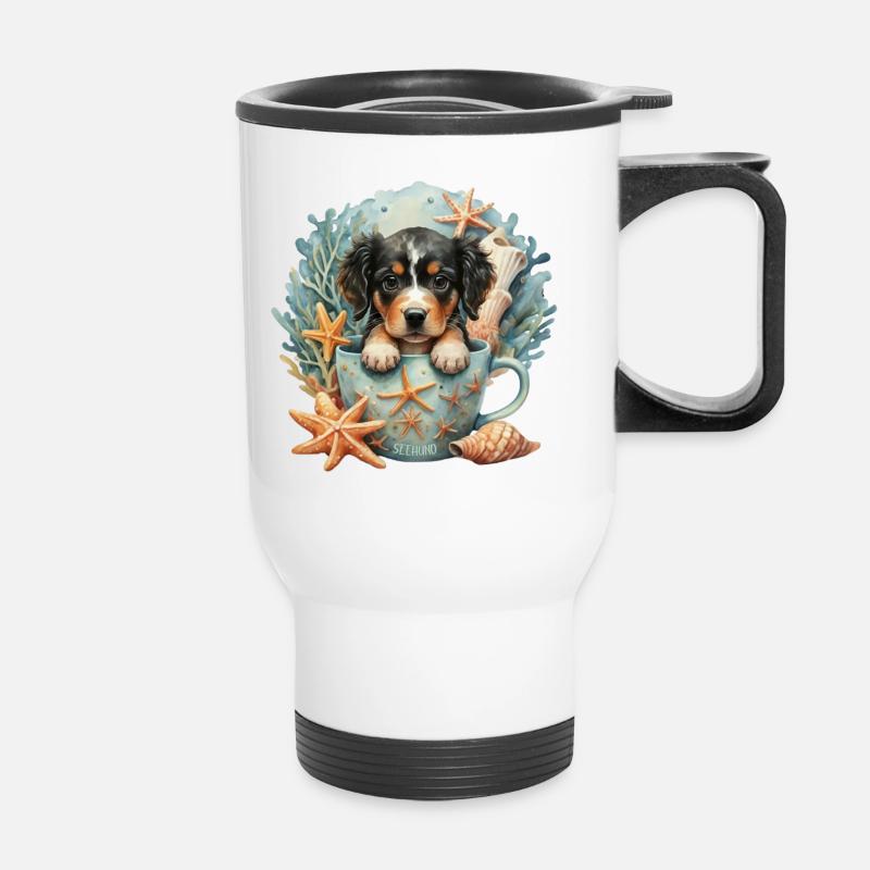 Phoque - Tasse isotherme avec poignée - blanc