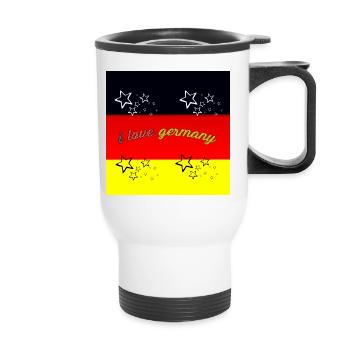 i love germany - Thermal mug with handle - white - Front