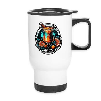 Cocktail / Bar / Mixage / Boisson / Exotique / Club - Tasse isotherme avec poignée - blanc - Devant