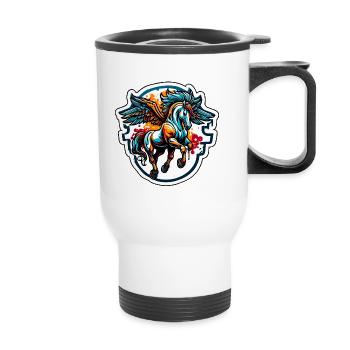 Pegasus / Wings /Greek / Fantasy - Thermal mug with handle - white - Front