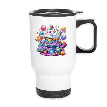 Ice Cream / Sorbet / Gelato / Summer / Sun - Thermal mug with handle - white - Front