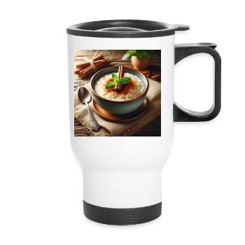 Riz au lait - Tasse isotherme avec poignée - blanc - Devant
