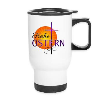 Happy Easter - Thermal mug with handle - white - Front
