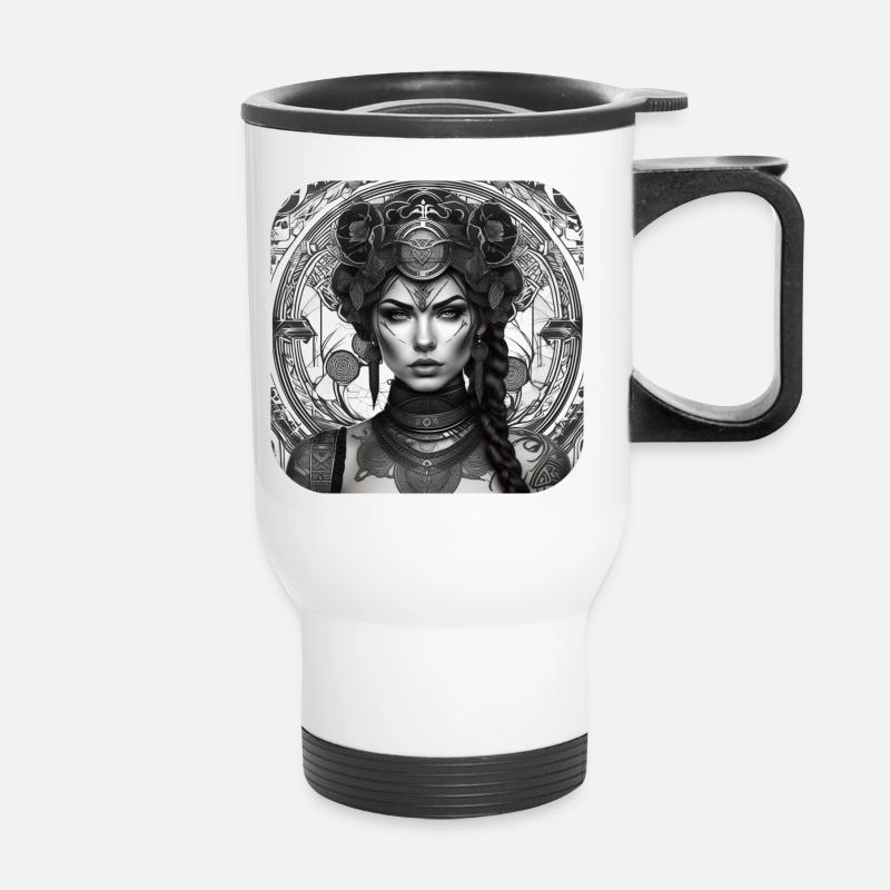 Cooles Fantasy Girl - Thermobecher mit Tragegriff - Weiß