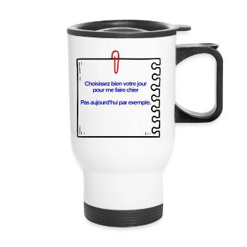 Ne pas me faire chier - Tasse isotherme avec poignée - blanc - Devant
