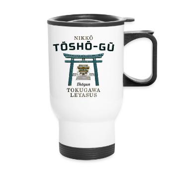 Nikko, Schrein Tosho-gu, Ehrung 1. Shogun, Japan - Thermobecher mit Tragegriff - Weiß - Vorne