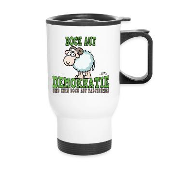 Desire for democracy - Thermal mug with handle - white - Front