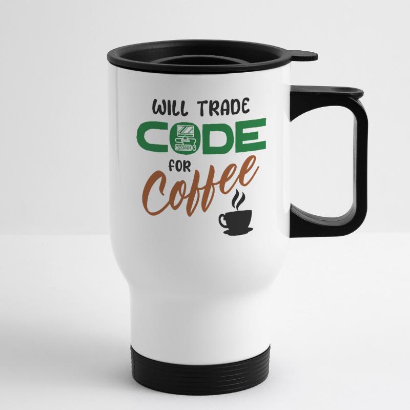 Développeur de déclaration de code Computerfreak Informatik Tasse isotherme avec poignée