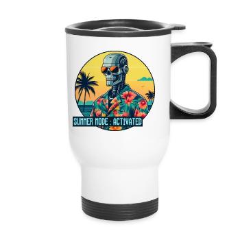 Summer Mode Activated - Thermal mug with handle - white - Front
