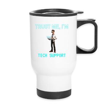 Vertrauen Sie mir, ich bin der technische Support - Thermobecher mit Tragegriff - Weiß - Vorne