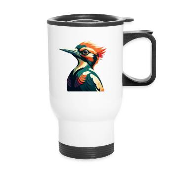 Pic Personnage De Dessin Animé Animal De Compagnie Coloré - Tasse isotherme avec poignée - blanc - Devant