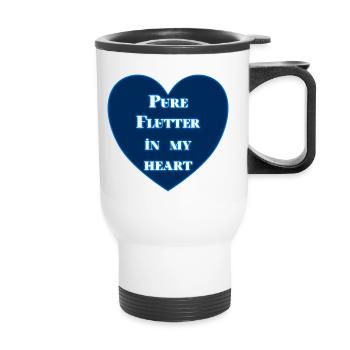 Pure Flutter In My Heart - Thermal mug with handle - white - Front