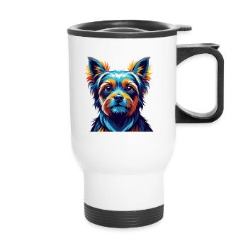 Perro De Presa Mallorquin Hunderasse Cartoon Kawaii - Thermobecher mit Tragegriff - Weiß - Vorne