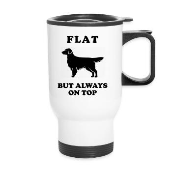 My beautiful Flat Coated Retriever - Thermobecher mit Tragegriff - Weiß - Vorne