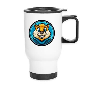 Gopher Colorful Kawaii Cartoon Character Clipart - Thermal mug with handle - white - Front
