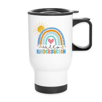 Kindergarten - Thermobecher mit Tragegriff - Weiß - Vorne