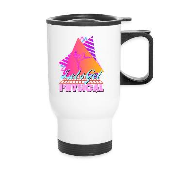 Let's Get Physical For A Fitness 80's - Tasse isotherme avec poignée - blanc - Devant