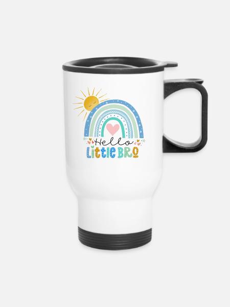 Hello Little Bro - Thermobecher mit Tragegriff - Weiß