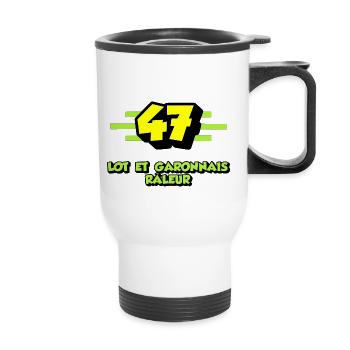 Lot et garonnais râleur - Tasse isotherme avec poignée - blanc - Devant