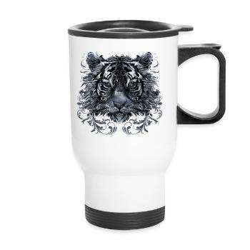 Tigre - Tasse isotherme avec poignée - blanc - Devant
