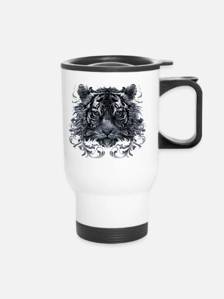 Tigre - Tasse isotherme avec poignée - blanc