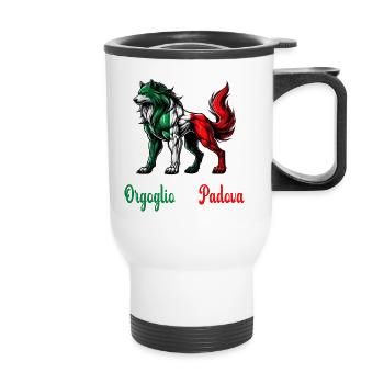 The pride of Padova Italy flag - Thermal mug with handle - white - Front