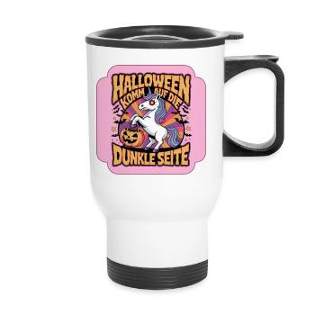 Halloween Spooky Unicorn - Come to the Dark Side - Thermal mug with handle - white - Front