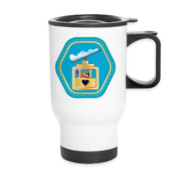 CAPYBARAS SKIING GONDOLA CABIN - Thermal mug with handle - white - Front
