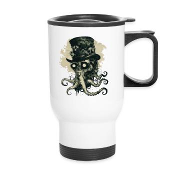 Steampunk Kraken - Thermobecher mit Tragegriff - Weiß - Vorne