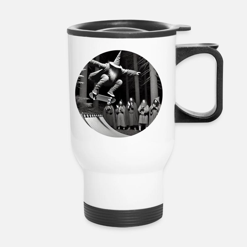 Crazy Wizard Skateboard - Tasse isotherme avec poignée - blanc