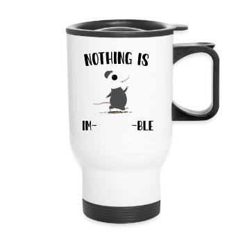 Rien n’est impossible - Tasse isotherme avec poignée - blanc - Devant