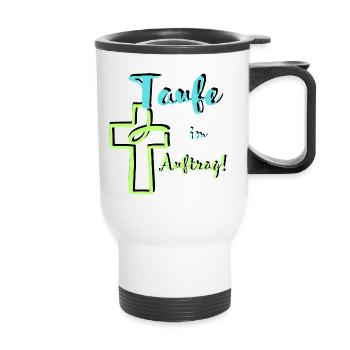 Baptism on behalf of the fish dips into the cross Baptismal feast - Thermal mug with handle - white - Front