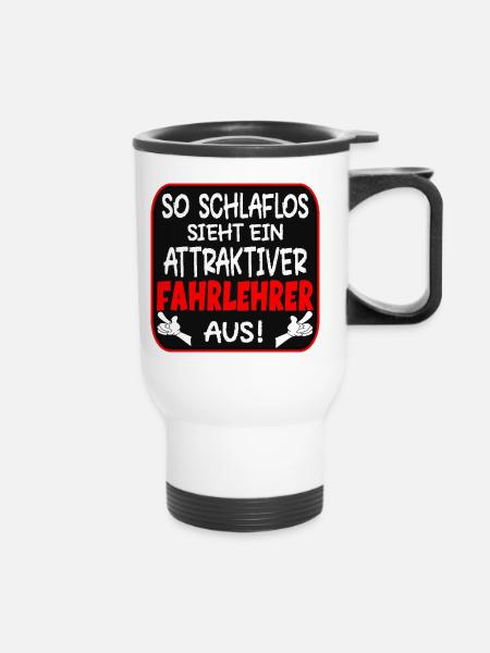 Fahrlehrer - Thermobecher mit Tragegriff - Weiß