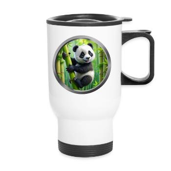 Baby Panda Animal - Thermal mug with handle - white - Front