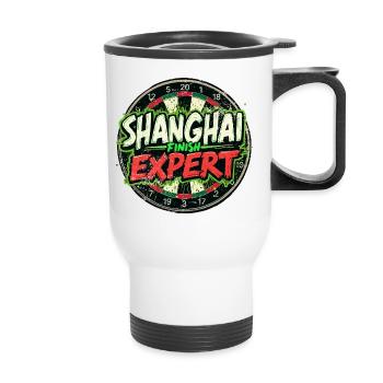 Darts Shanghai Finish Fun - Thermal mug with handle - white - Front
