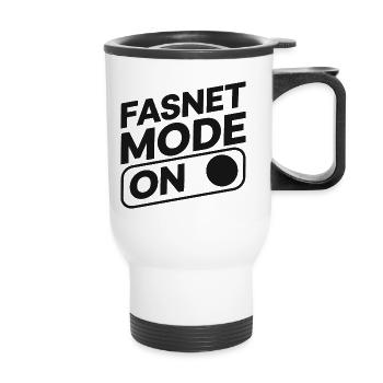 Fasnet Mode On - Thermobecher mit Tragegriff - Weiß - Vorne