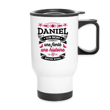 DANIEL UN NOM UNE FIERTÉ AUCUN RIVAL - Tasse isotherme avec poignée - blanc - Devant