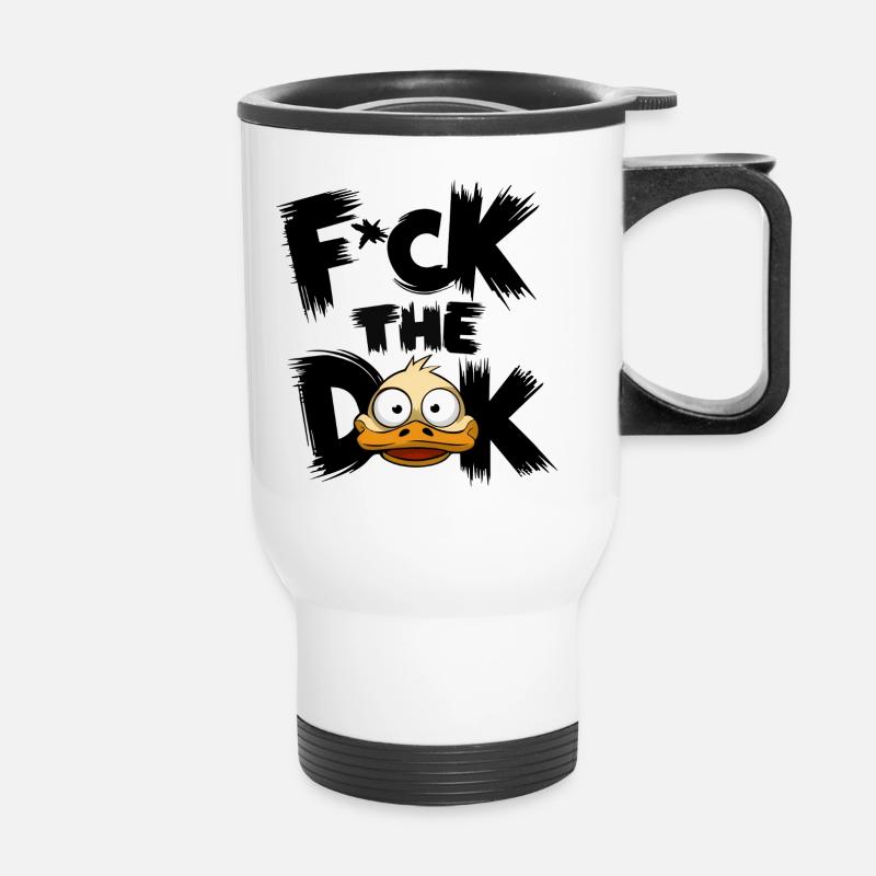 F*ck the duck - Thermal mug with handle - white