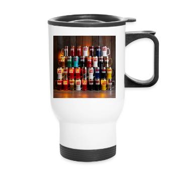 I Love Beer Becher Kollektion - Thermobecher mit Tragegriff - Weiß - Vorne