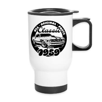 66th Birthday - Classic Musclecar 06/1959 - Thermal mug with handle - white - Front