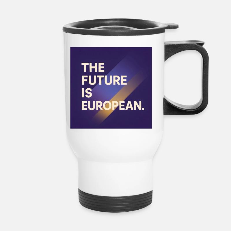 Europäische Zukunftsvision Design - Thermobecher mit Tragegriff - Weiß