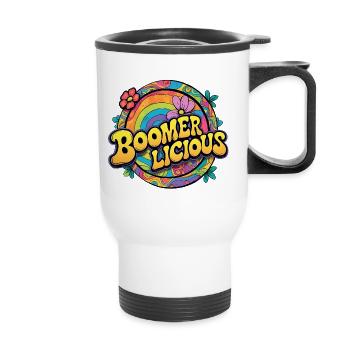 Boomerlicious - Thermal mug with handle - white - Front